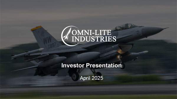 Investor Presentation Cover